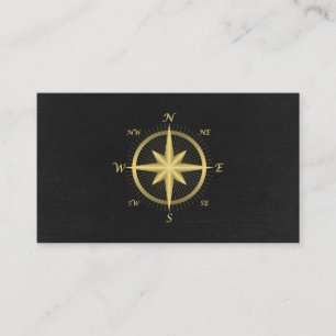Elegant Nautical Compass Business Card