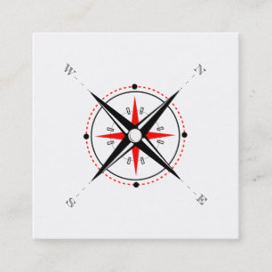 Elegant Nautical Compass Business Card