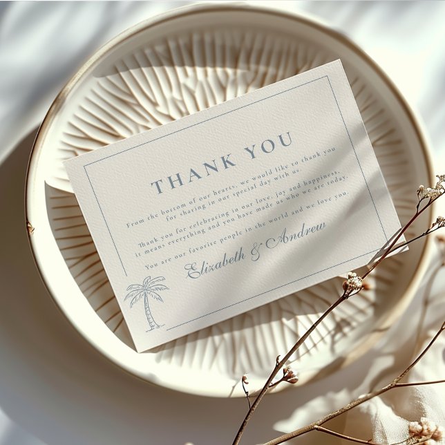 Elegant Nautical Hand Drawn Wedding Thank You Card (Creator Uploaded)