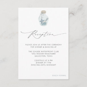 Elegant Nautical Modern Wedding Reception Details Enclosure Card