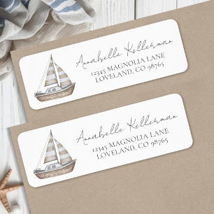 Elegant Nautical Return Address