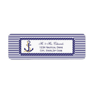 Elegant Nautical Wedding Navy Stripes