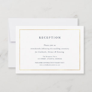 elegant nautical wedding reception card