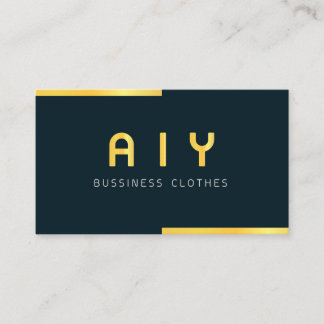 Elegant Navy and Gold Customisable Business Card
