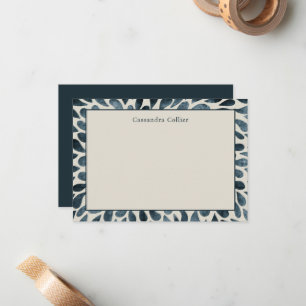 Elegant Navy Blue Abstract Modern Card