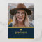Elegant Navy Blue and Gold Photo Graduation