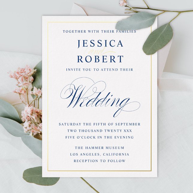 Elegant Navy Blue and Gold Wedding (Creator Uploaded)