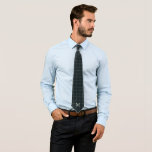 Elegant Navy Blue and Green Plaid Monogram Tie<br><div class="desc">Modern Christmas neck tie featuring a timeless design with your monogram over a muted navy blue and green plaid background.</div>