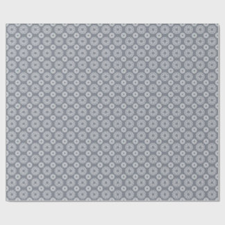 Elegant Navy Blue and White Mandala Pattern Wrapping Paper
