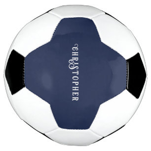 Elegant Navy Blue Custom Name Football