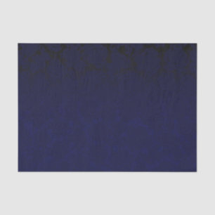 Elegant Navy Blue Dark Floral Pattern Tissue Paper