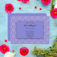 Elegant Navy Blue Fancy Damask Decorative Wedding