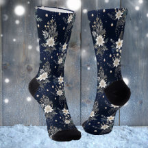 Elegant Navy Blue Floral