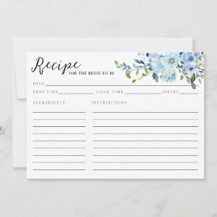 Elegant Navy Blue Floral Watercolor Bridal Shower