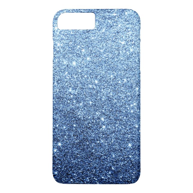 Elegant Navy Blue Glitter Luxury Case-Mate iPhone Case (Back)