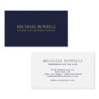 Elegant Navy Blue Leather Look Professional