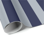 Elegant Navy Blue Light Blue Striped Pattern Wrapping Paper<br><div class="desc">Simple striped wrapping paper - perfect for mens birthdays.</div>