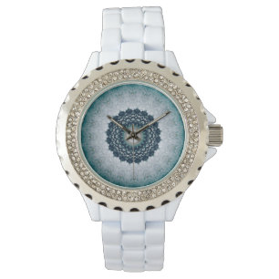 Elegant Navy Blue Mandala Watch