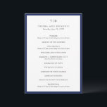 Elegant Navy Blue Monogram Modern Wedding Programme<br><div class="desc">Modern wedding programs featuring a clean design with serif and script fonts.</div>