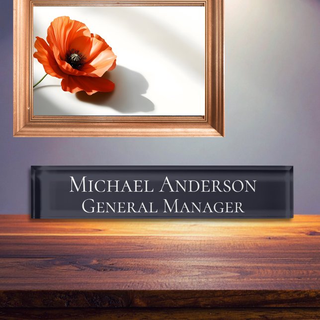 Elegant Navy Blue Name Plate (Creator Uploaded)