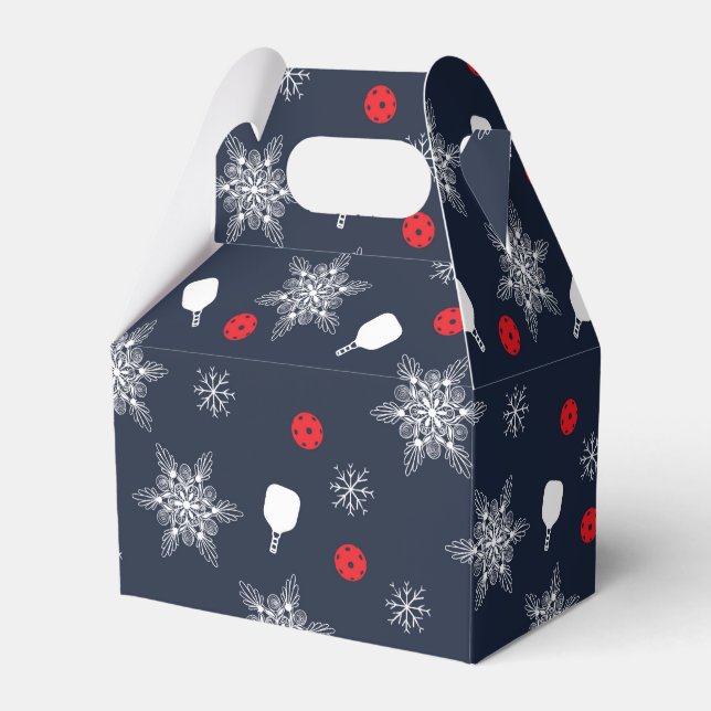 Elegant navy blue 💙 pickleball Christmas Favour Box (Front Side)