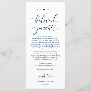 Elegant Navy Blue, Place Setting Thank You Card