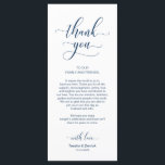 Elegant Navy Blue, Place Setting Thank You Card<br><div class="desc">This is the Modern classy Navy Blue, Dinner Place Setting Thank You Cards. Share the love and show your appreciation to your guests, when they sit down at their seat and read this personalised charming thank you place setting card. It's a wonderful way to kick off your special day celebration!...</div>
