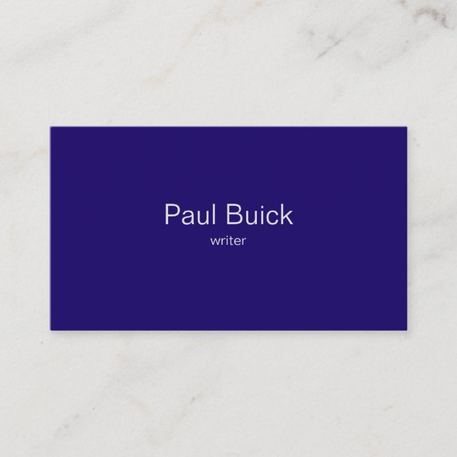 Elegant Navy Blue Professional Bussines Card (Front)