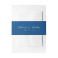 Elegant Navy Blue Script Names Wedding