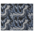 Elegant Navy Blue & Silver Glitter Agate Birthday