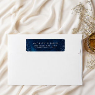 Elegant Navy Blue Silver Glitter Wedding