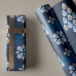Elegant Navy Blue Watercolor Jewels Christmas tree Wrapping Paper<br><div class="desc">Elegant navy blue watercolor ombre sparkle Christmas wrapping paper with elegant jewels Christmas tree design. All illustrations are hand-drawn original artwork by Moodthology Papery.</div>