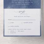 Elegant Navy Blue Watercolor Monogram Wedding