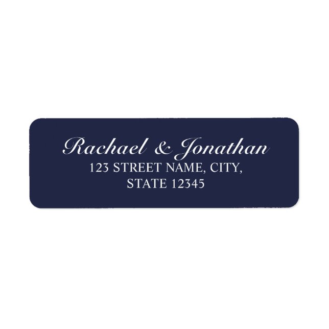 Elegant Navy Blue Wedding (Front)