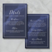Elegant Navy Blue Wedding Details