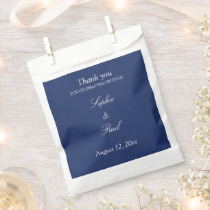 Elegant Navy Blue Wedding Favour Bags