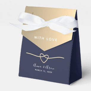 Elegant Navy Blue Wedding Favour Box