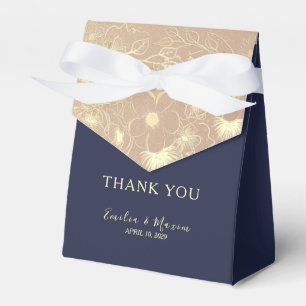 Elegant Navy Blue Wedding Favour Box