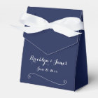 Elegant Navy Blue Wedding Favour Boxes Tent