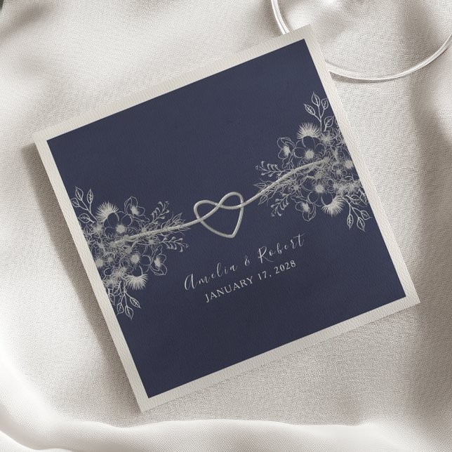 Elegant Navy Blue Wedding Napkins (Creator Uploaded)