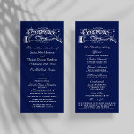 Elegant Navy Blue & White Wedding Ceremony Program Rack Card<br><div class="desc">Elegant Navy Blue & White Wedding Ceremony Programs.</div>