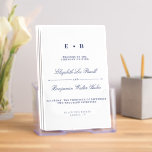 Elegant Navy Blue & White Wedding Program Template<br><div class="desc">Celebrate in style with these elegant and very trendy wedding programs. The design is easy to personalise wit your own wording and your guests will be thrilled when they see these fabulous programs.</div>