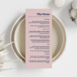 Elegant Navy & Blush Pink  Menu<br><div class="desc">Elevate your wedding with our Elegant Retro Blush Navy Geometric Wedding Menu,  perfect for adding a touch of modern vintage charm to your special day. Easily customise the details to match your wedding theme. Discover the entire collection for a cohesive look.</div>