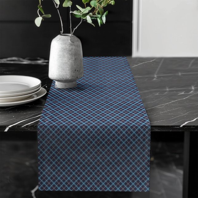 Elegant Navy Check Table Runner for Gatherings (Navy Check Table Runner for Gatherings)