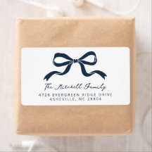 Elegant Navy Christmas Ribbon Bow