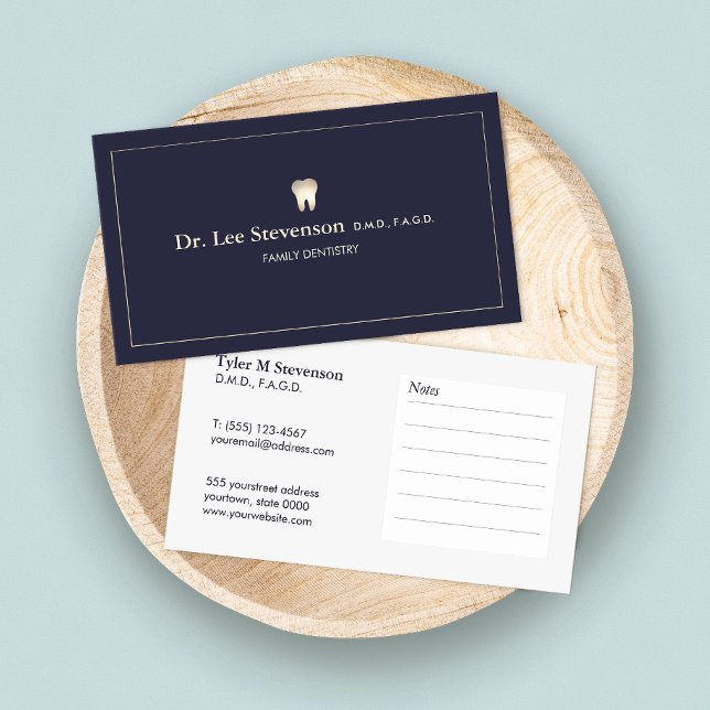 Elegant Navy Dentist Office Appointment Reminder (Creator Uploaded)