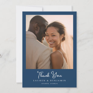 Elegant Navy Formal Event Gratitude Thank You Card