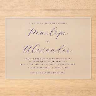 Elegant Navy Formal Invitation