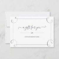 Elegant Navy Frame Customised Gift Certificate