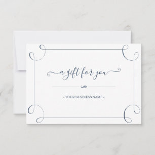 Elegant Navy Frame Customised Gift Certificate